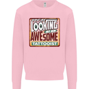 An Awesome Tattooist Mens Sweatshirt Jumper Light Pink