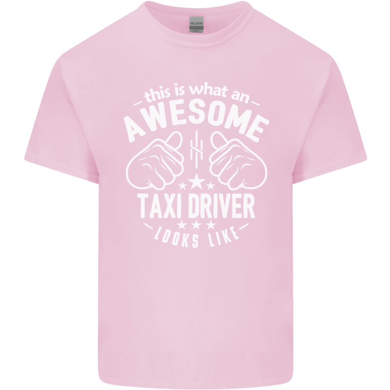 An Awesome Taxi Driver Looks Like Mens Cotton T-Shirt Tee Top Light Pink