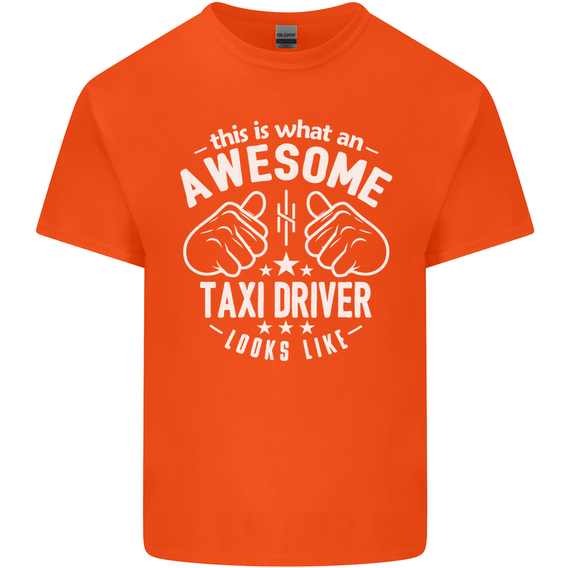 An Awesome Taxi Driver Looks Like Mens Cotton T-Shirt Tee Top Orange