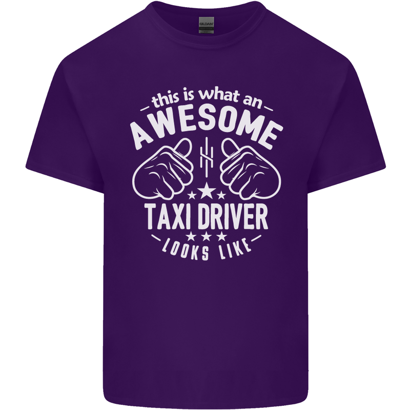 An Awesome Taxi Driver Looks Like Mens Cotton T-Shirt Tee Top Purple