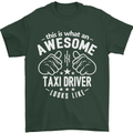 An Awesome Taxi Driver Looks Like Mens T-Shirt Cotton Gildan Forest Green