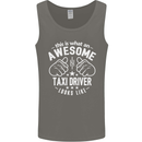 An Awesome Taxi Driver Looks Like Mens Vest Tank Top Charcoal