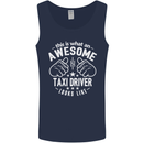 An Awesome Taxi Driver Looks Like Mens Vest Tank Top Navy Blue