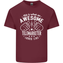 An Awesome Telemarketer Looks Like Mens Cotton T-Shirt Tee Top Maroon