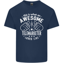 An Awesome Telemarketer Looks Like Mens Cotton T-Shirt Tee Top Navy Blue