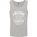 An Awesome Telemarketer Looks Like Mens Vest Tank Top Sports Grey