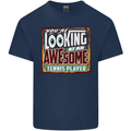An Awesome Tennis Player Mens Cotton T-Shirt Tee Top Navy Blue