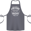 An Awesome Therapist Looks Like Cotton Apron 100% Organic Steel