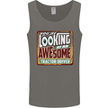 An Awesome Tractor Driver Farmer Farming Mens Vest Tank Top Charcoal