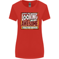 An Awesome Tractor Driver Farmer Farming Womens Wider Cut T-Shirt Red