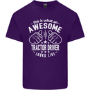 An Awesome Tractor Driver Looks Like Mens Cotton T-Shirt Tee Top Purple