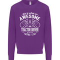 An Awesome Tractor Driver Looks Like Mens Sweatshirt Jumper Purple