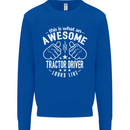 An Awesome Tractor Driver Looks Like Mens Sweatshirt Jumper Royal Blue