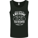 An Awesome Tractor Driver Looks Like Mens Vest Tank Top Black