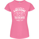 An Awesome Tractor Driver Looks Like Womens Petite Cut T-Shirt Azalea