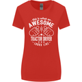 An Awesome Tractor Driver Looks Like Womens Wider Cut T-Shirt Red