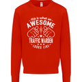 An Awesome Traffic Warden Looks Like Mens Sweatshirt Jumper Bright Red