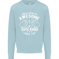 An Awesome Traffic Warden Looks Like Mens Sweatshirt Jumper Light Blue