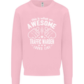 An Awesome Traffic Warden Looks Like Mens Sweatshirt Jumper Light Pink