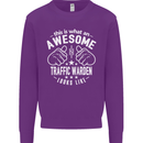 An Awesome Traffic Warden Looks Like Mens Sweatshirt Jumper Purple