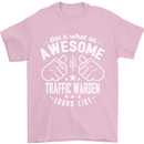 An Awesome Traffic Warden Looks Like Mens T-Shirt Cotton Gildan Light Pink