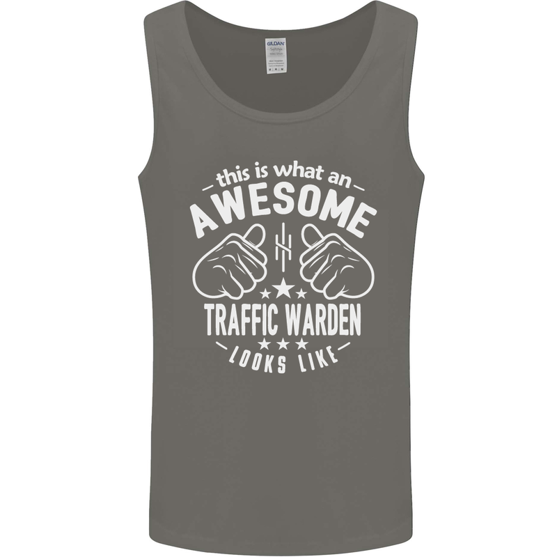 An Awesome Traffic Warden Looks Like Mens Vest Tank Top Charcoal