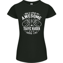 An Awesome Traffic Warden Looks Like Womens Petite Cut T-Shirt Black