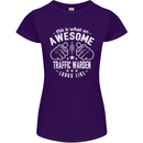 An Awesome Traffic Warden Looks Like Womens Petite Cut T-Shirt Purple