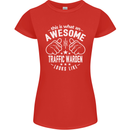 An Awesome Traffic Warden Looks Like Womens Petite Cut T-Shirt Red