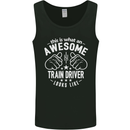 An Awesome Train Driver Looks Like Mens Vest Tank Top Black
