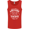 An Awesome Train Driver Looks Like Mens Vest Tank Top Red