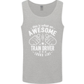 An Awesome Train Driver Looks Like Mens Vest Tank Top Sports Grey