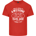 An Awesome Travel Agent Looks Like Mens Cotton T-Shirt Tee Top Red