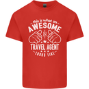 An Awesome Travel Agent Looks Like Mens Cotton T-Shirt Tee Top Red