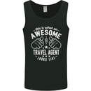 An Awesome Travel Agent Looks Like Mens Vest Tank Top Black