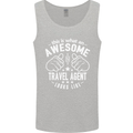 An Awesome Travel Agent Looks Like Mens Vest Tank Top Sports Grey