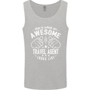 An Awesome Travel Agent Looks Like Mens Vest Tank Top Sports Grey