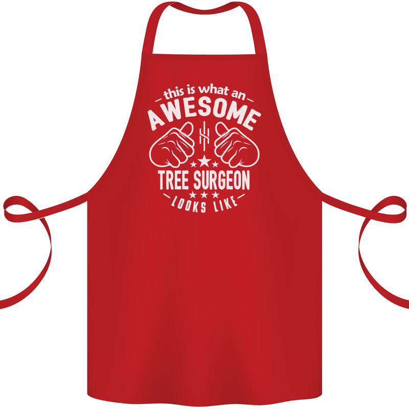 An Awesome Tree Surgeon Looks Like Cotton Apron 100% Organic Red