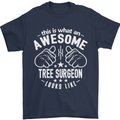 An Awesome Tree Surgeon Looks Like Mens T-Shirt Cotton Gildan Navy Blue