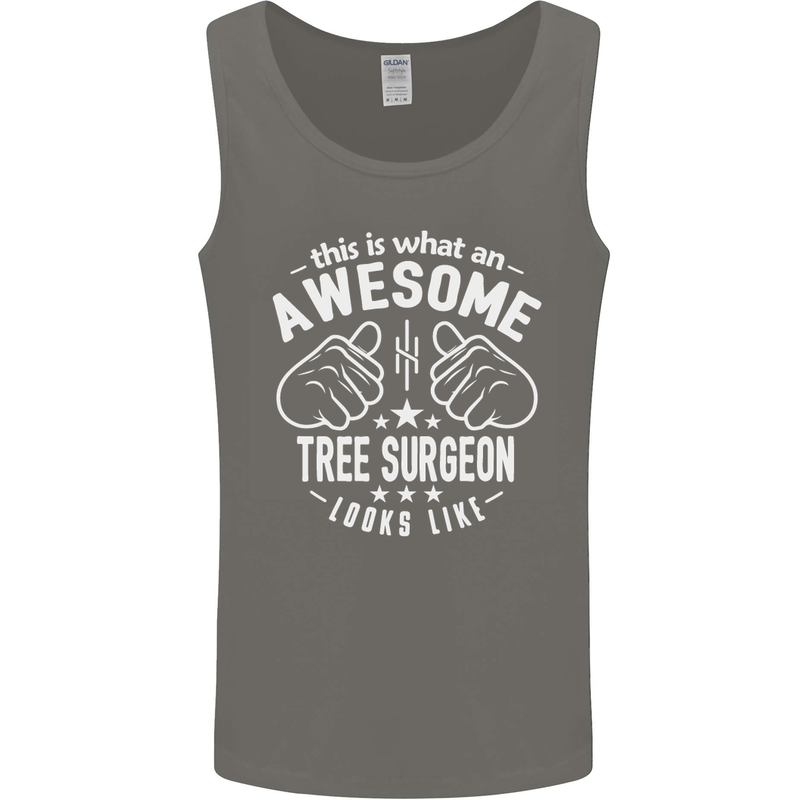An Awesome Tree Surgeon Looks Like Mens Vest Tank Top Charcoal