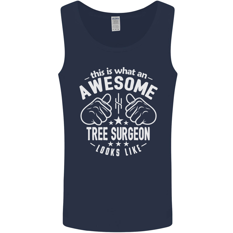 An Awesome Tree Surgeon Looks Like Mens Vest Tank Top Navy Blue