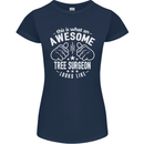 An Awesome Tree Surgeon Looks Like Womens Petite Cut T-Shirt Navy Blue