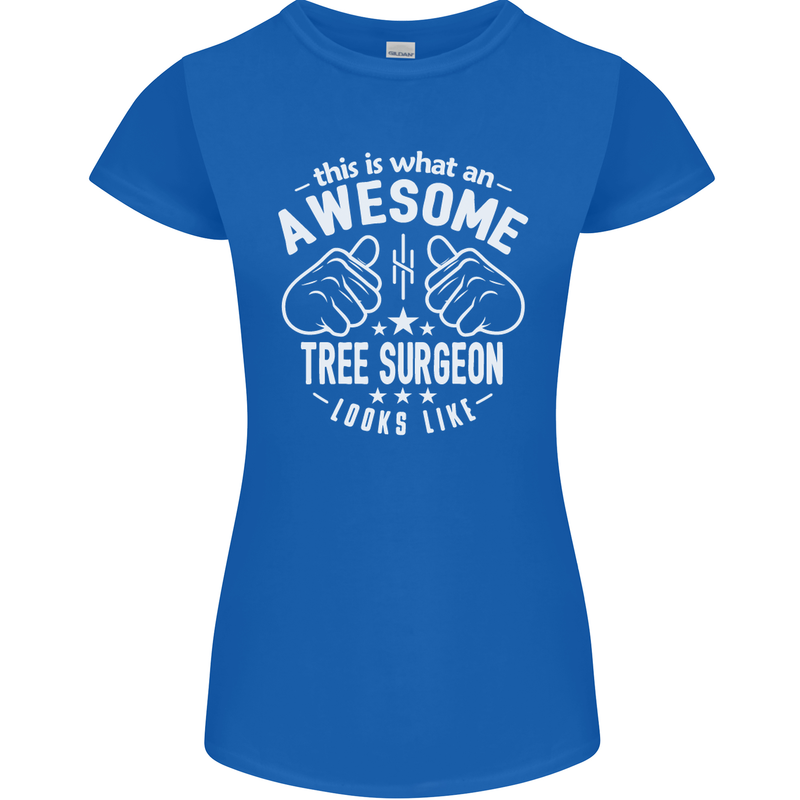 An Awesome Tree Surgeon Looks Like Womens Petite Cut T-Shirt Royal Blue