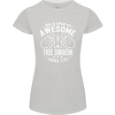 An Awesome Tree Surgeon Looks Like Womens Petite Cut T-Shirt Sports Grey