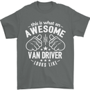 An Awesome Van Driver Looks Like Mens T-Shirt Cotton Gildan Charcoal