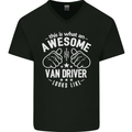 An Awesome Van Driver Looks Like Mens V-Neck Cotton T-Shirt Black