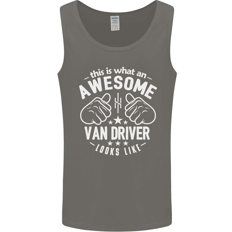 An Awesome Van Driver Looks Like Mens Vest Tank Top Charcoal