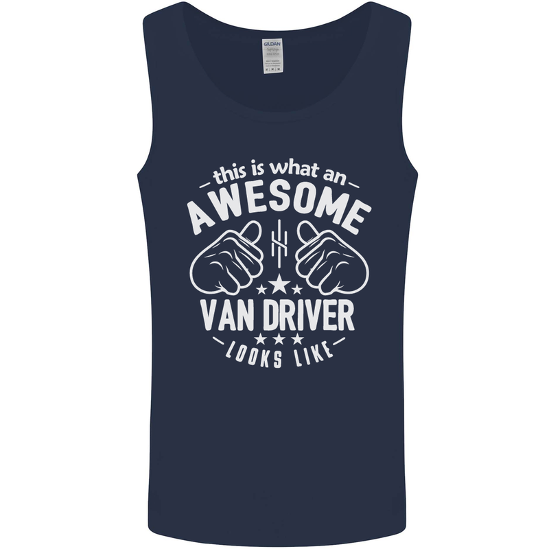 An Awesome Van Driver Looks Like Mens Vest Tank Top Navy Blue