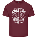 An Awesome Veternarian Looks Like Mens Cotton T-Shirt Tee Top Maroon