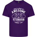 An Awesome Veternarian Looks Like Mens Cotton T-Shirt Tee Top Purple